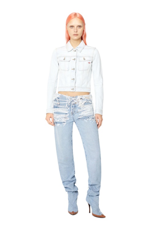 De-Slimmy Trucker Jacket Diesel Light Blue