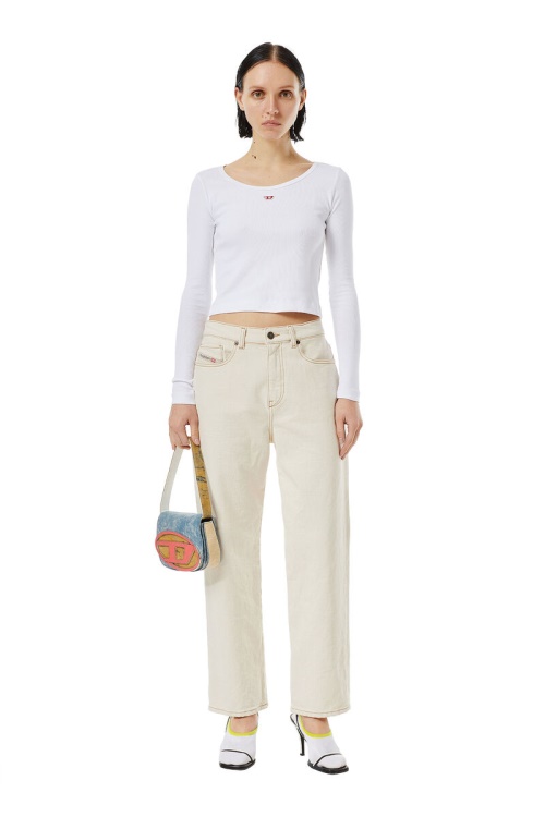 Diesel 2016 D-Air 09B94 Boyfriend Jeans In White