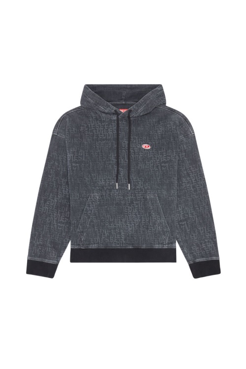 Diesel Black Fashion D-Um-Rib Track Denim Hoodie