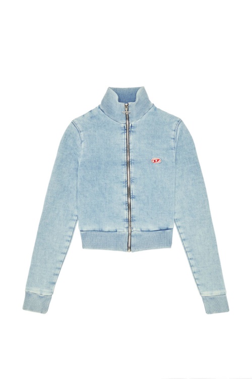 Diesel D-Emy Track Denim Sweatshirt Light Blue
