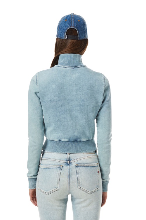 Diesel D-Emy Track Denim Sweatshirt Light Blue