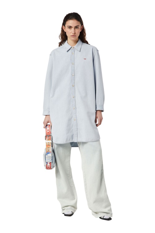 Diesel De-Blex Shirt Dress Light Blue