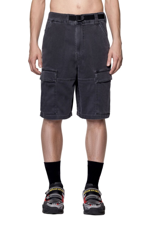 Diesel D-Krooley Joggjeans Cargo Shorts Black/Dark Grey