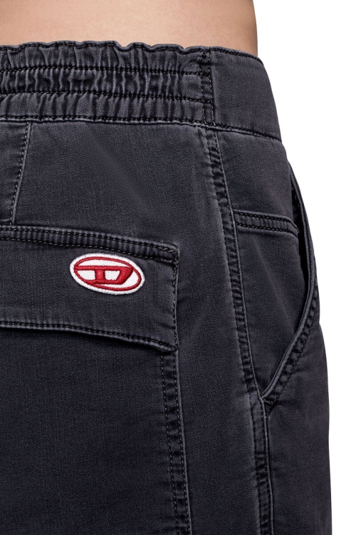 Black/Dark Grey D-Krooley Joggjeans Cargo Shorts Diesel