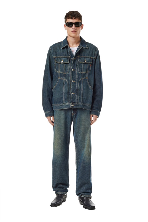 D-Riley Trucker Jacket Diesel Dark Blue