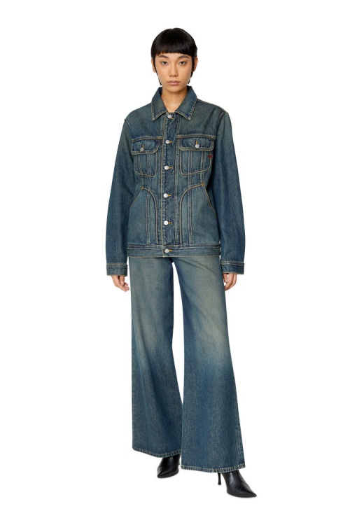 Dark Blue D-Riley Trucker Jacket Diesel