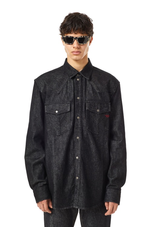 D-Ocean Western Shirt Diesel Black/Dark Grey