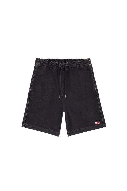 Diesel D-Boxy Track Denim Shorts Black/Dark Grey