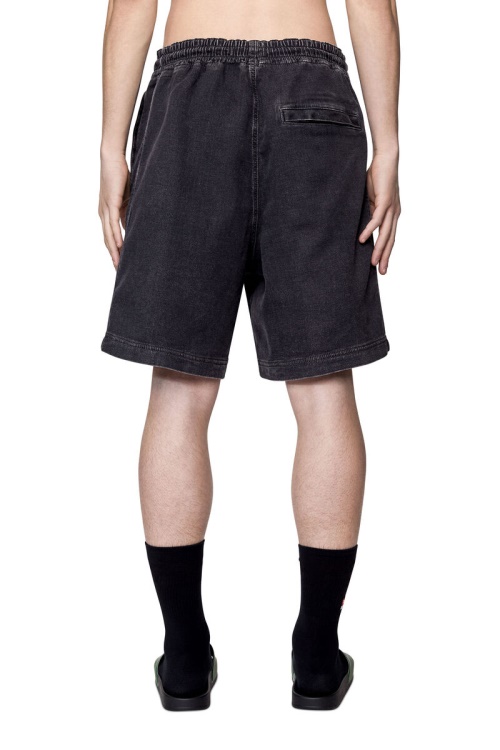 Diesel D-Boxy Track Denim Shorts Black/Dark Grey