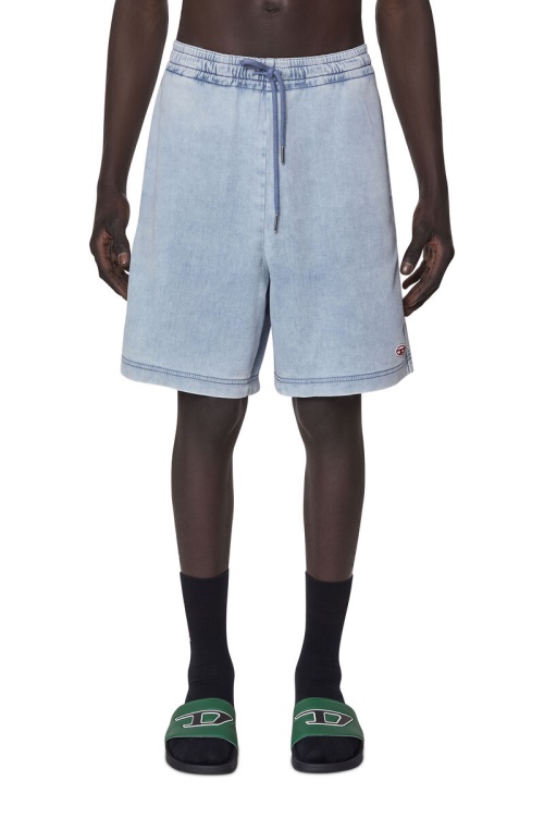 Diesel D-Boxy Track Denim Shorts Light Blue