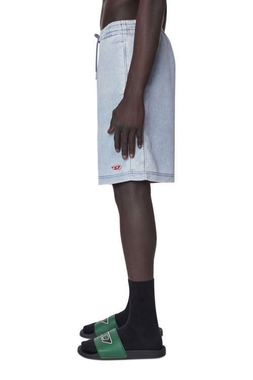 Diesel D-Boxy Track Denim Shorts Light Blue