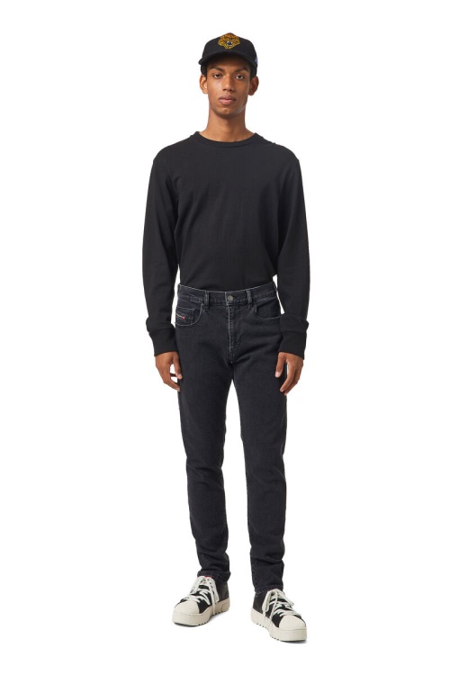 Diesel 2019 D-Strukt 09A14 Slim Jeans Black/Dark Grey