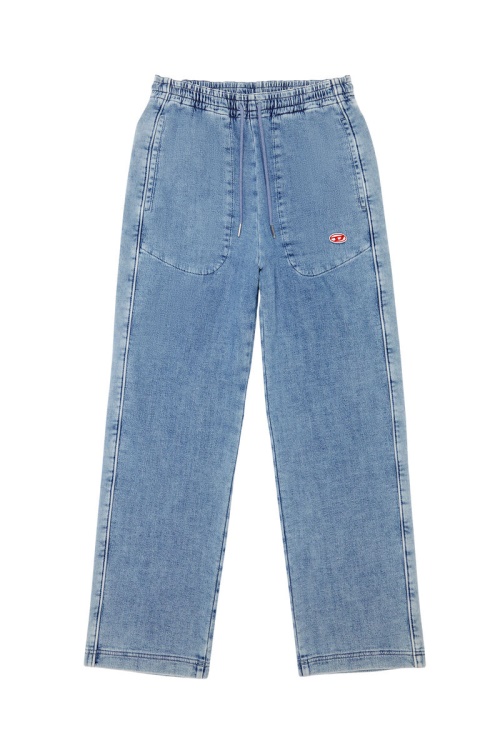 Diesel D-Martians Track Denim 09D01 Straight In Light Blue