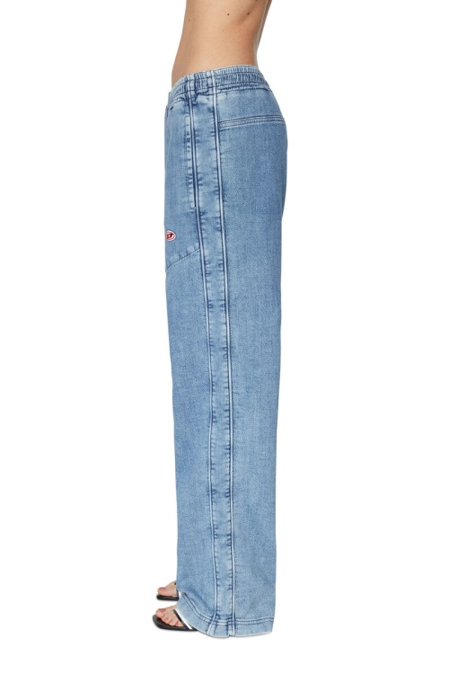 Light Blue D-Martians Track Denim 09D01 Straight Diesel