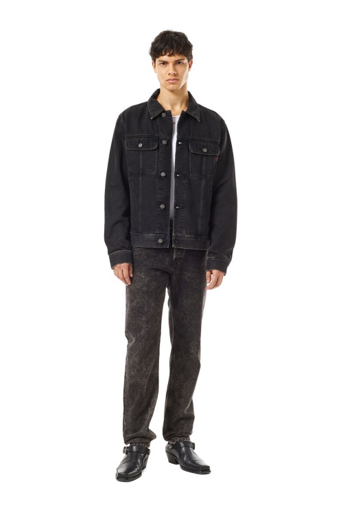 D-Barcy Trucker Jacket Diesel In Black/Dark Grey