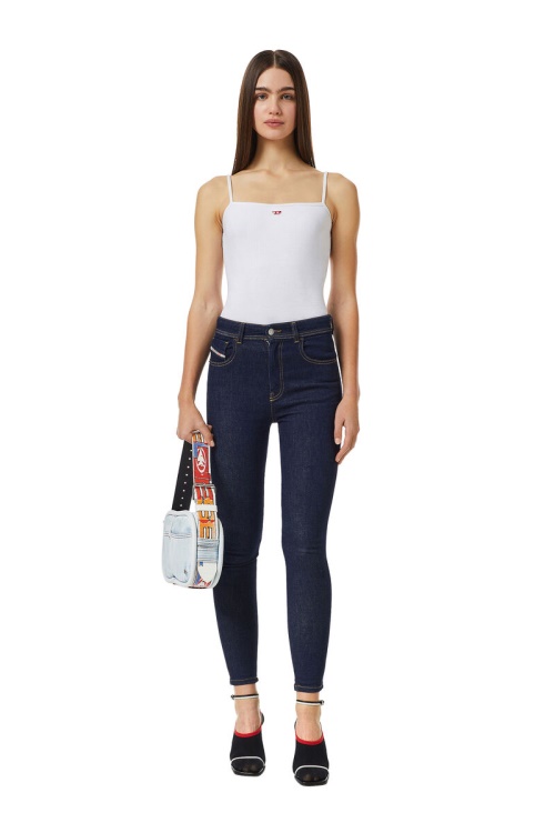 Diesel 1984 Slandy-High Z9C18 Super Skinny Jeans Dark Blue