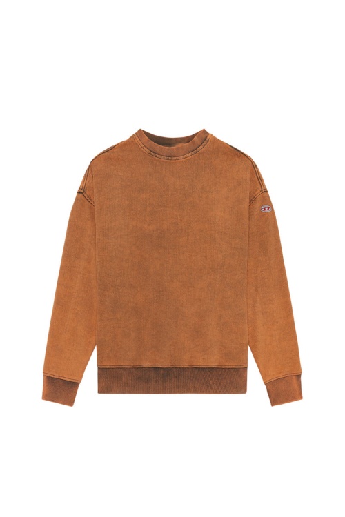 Diesel D-Krib Track Denim Sweatshirt Orange