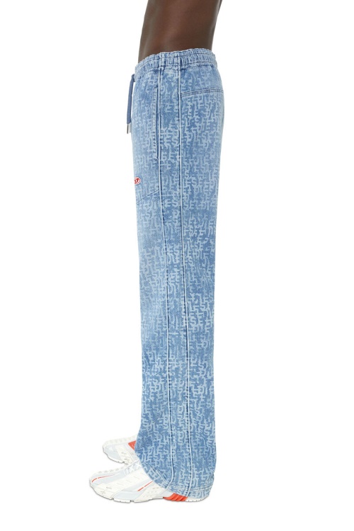 Light Blue D-Martians Track Denim 09E27 Straight Diesel