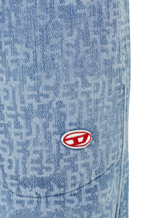 Light Blue D-Martians Track Denim 09E27 Straight Diesel