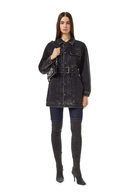 Diesel De-Flaminia Trucker Coat Black/Dark Grey