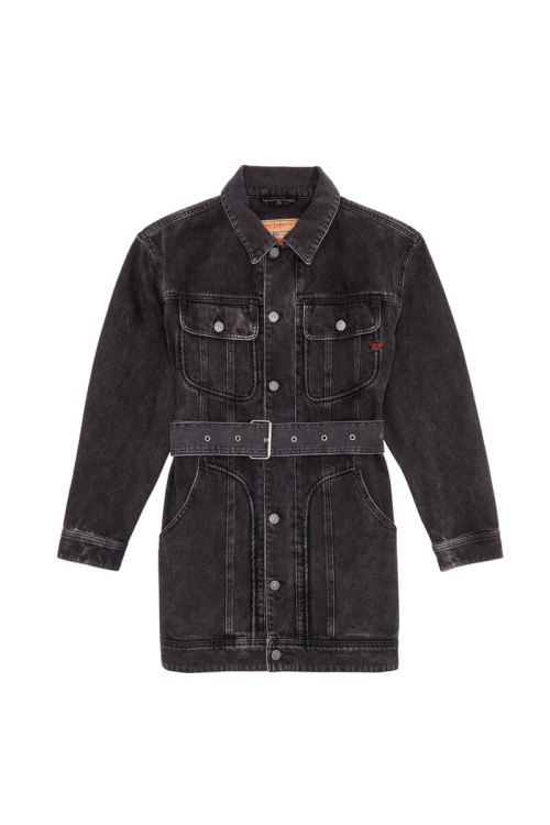 Diesel De-Flaminia Trucker Coat Black/Dark Grey
