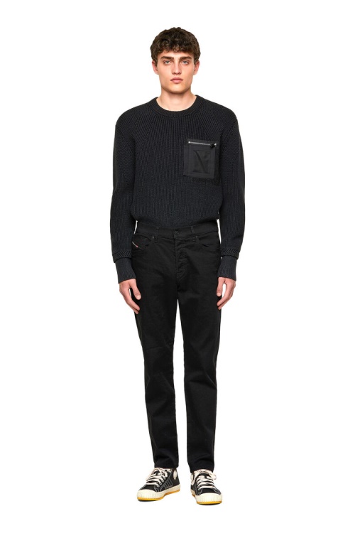 Black/Dark Grey Diesel 2005 D-Fining 0688H Tapered Jeans