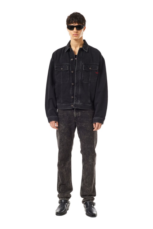 Diesel D-Lillo Trucker Jacket Black/Dark Grey