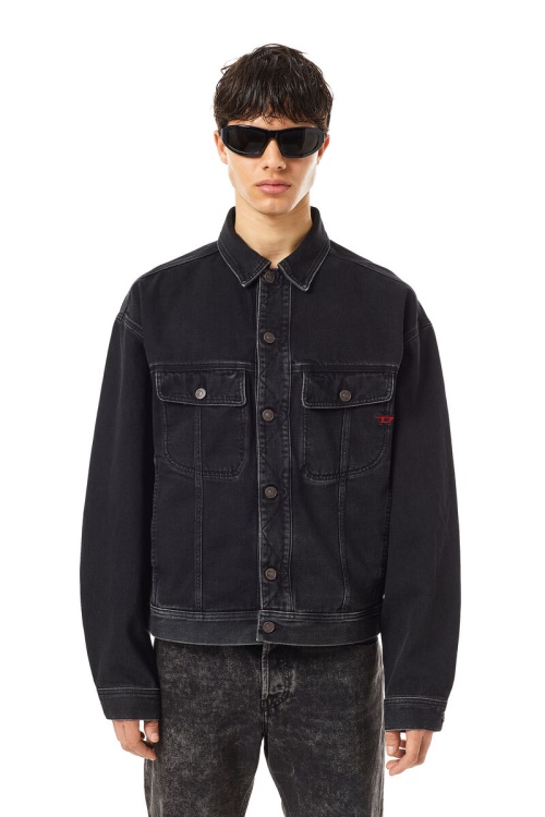 Diesel D-Lillo Trucker Jacket Black/Dark Grey