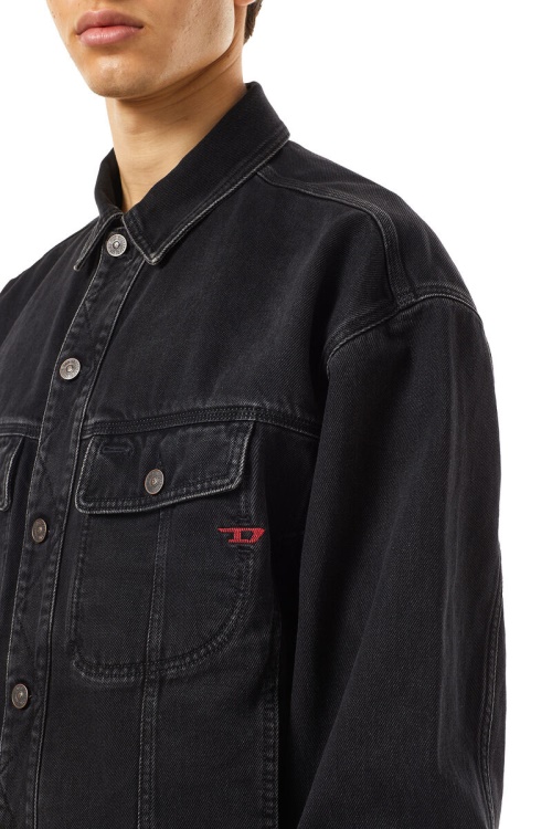 Diesel D-Lillo Trucker Jacket Black/Dark Grey