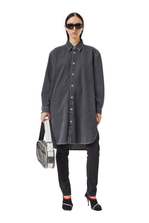 Diesel De-Blex Shirt Dress Black/Dark Grey
