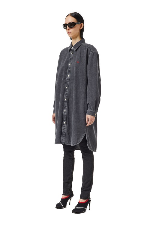Diesel De-Blex Shirt Dress Black/Dark Grey