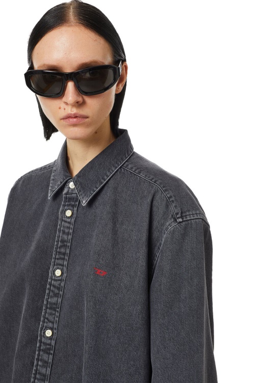 Diesel De-Blex Shirt Dress Black/Dark Grey