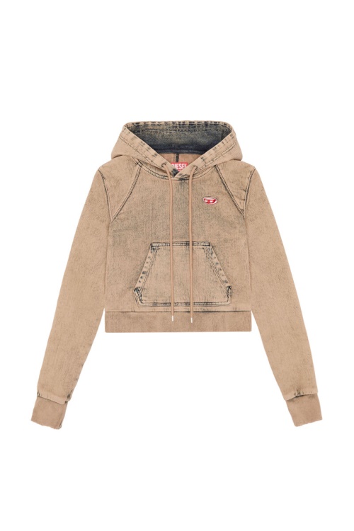 D-Angy-Hood Fs Track Denim Diesel Pink