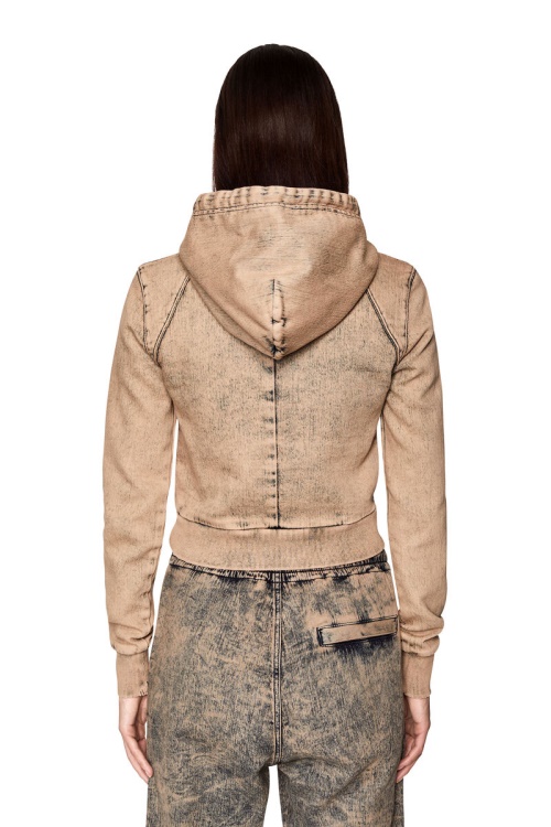 D-Angy-Hood Fs Track Denim Diesel Pink