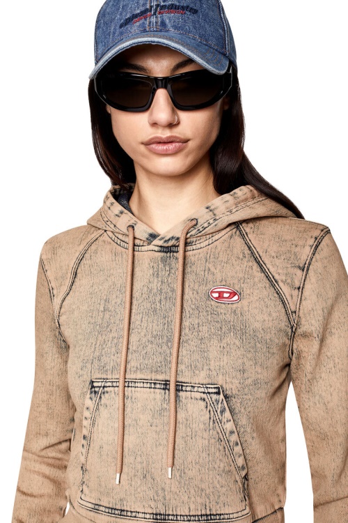 D-Angy-Hood Fs Track Denim Diesel Pink