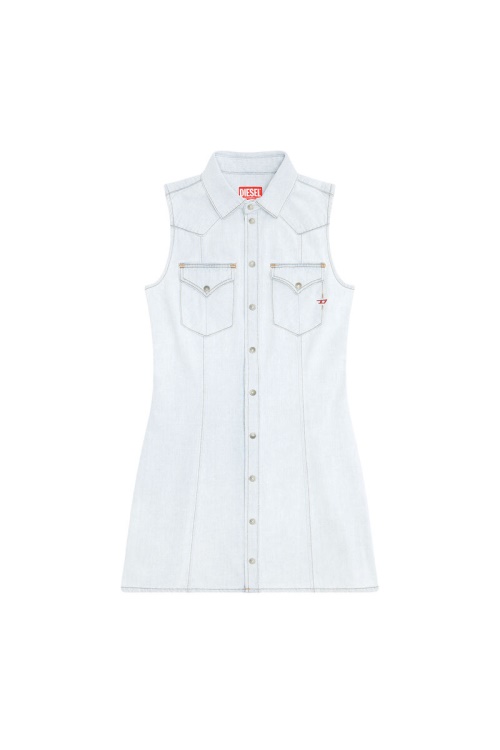 Diesel De-Glo Western Dress Light Blue