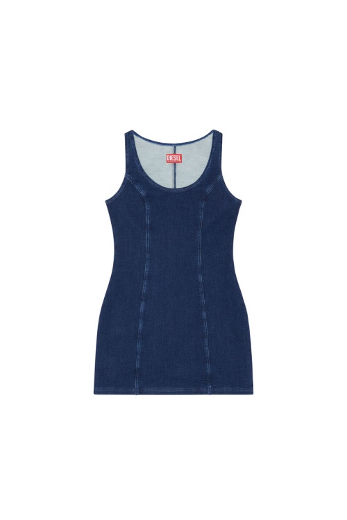 D-Venus Track Denim Tank Dress Diesel Dark Blue