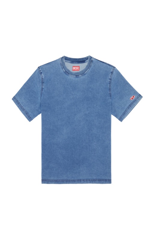 D-Biggor Track Denim T-Shirt Diesel Light Blue