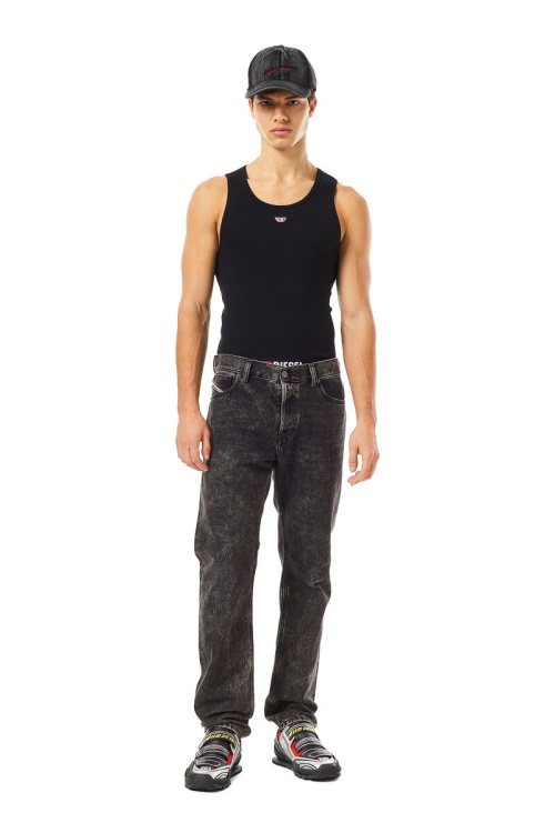 Black/Dark Grey Diesel 1995 09B87 Fashion Straight Jeans