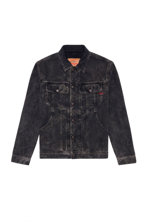 Black/Dark Grey Diesel D-Riley Trucker Jacket
