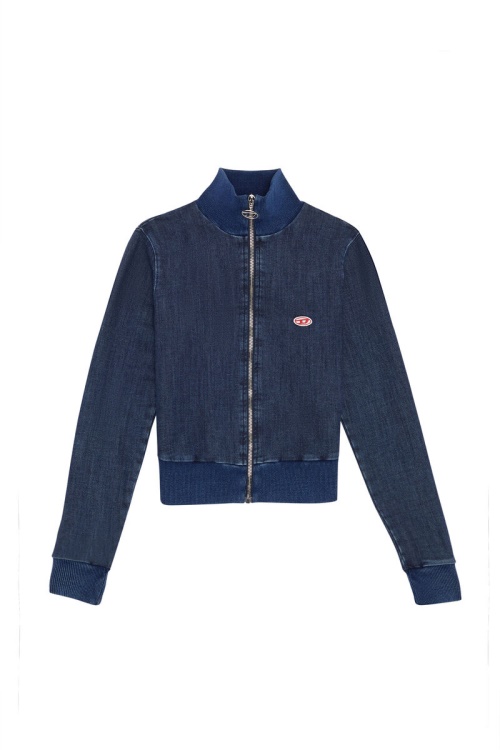 Dark Blue Diesel D-Emy Track Denim Sweatshirt
