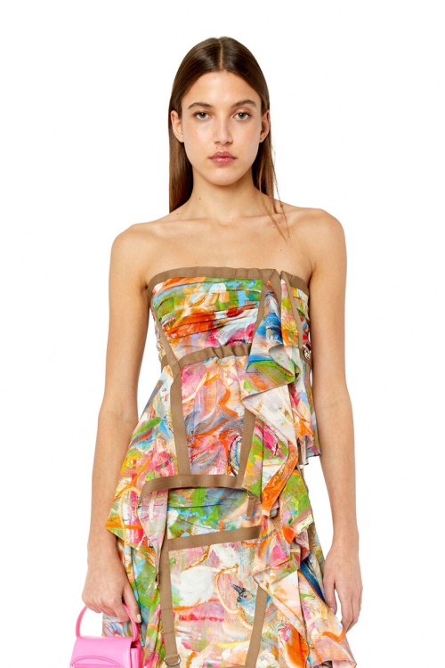 T-Antur-Print Diesel Brown/Red