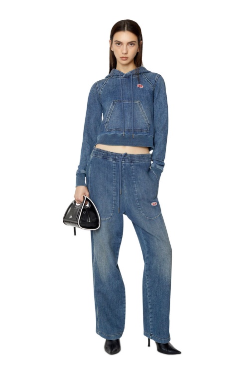 D-Angy Track Denim Hoodie Diesel Blue