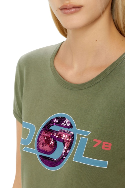 Diesel T-Uncutie-Long-E2 Olive Green