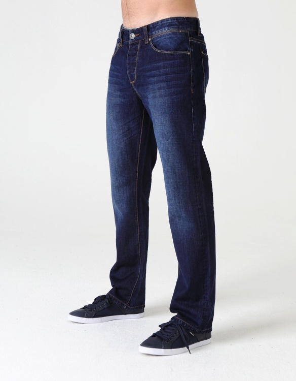 Dark Blue Diesel Rudy Straight Washed Indigo