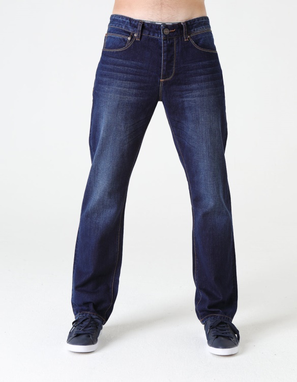 Dark Blue Diesel Rudy Straight Washed Indigo
