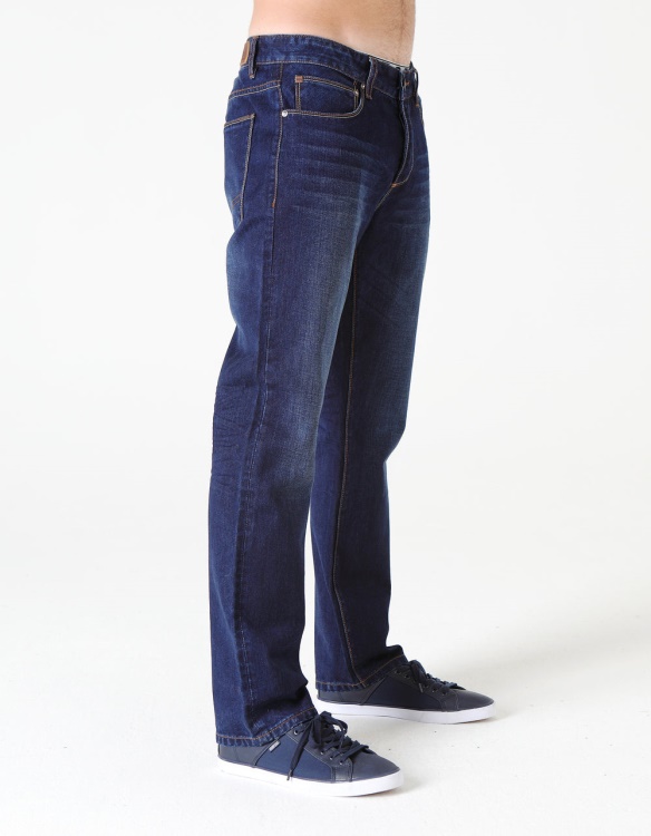 Dark Blue Diesel Rudy Straight Washed Indigo