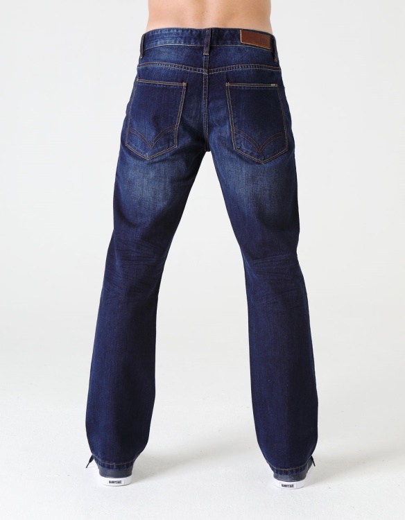 Dark Blue Diesel Rudy Straight Washed Indigo