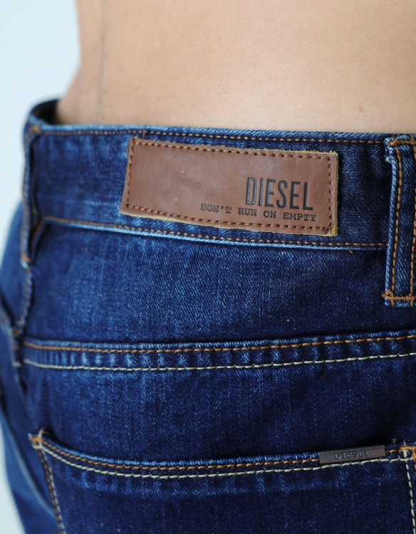 Dark Blue Diesel Rudy Straight Washed Indigo
