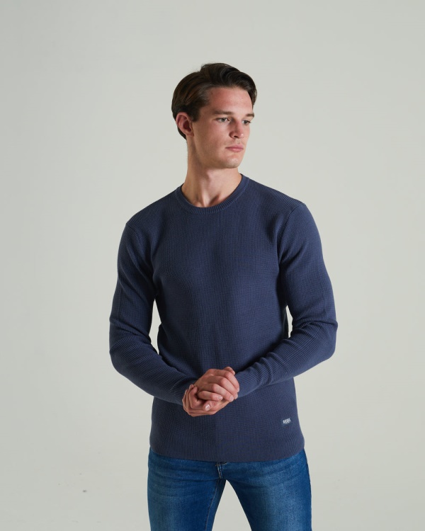 Blue Waldon Sweater Steel Indigo Diesel